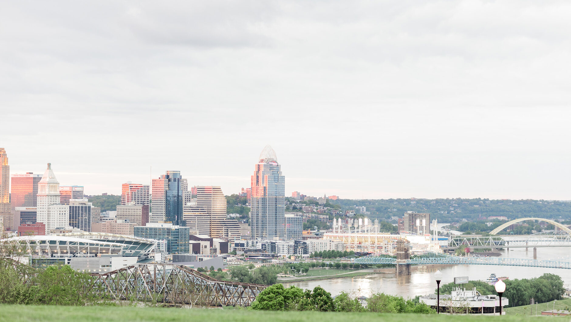 Overlook of Cincinnati, Ohio from Drees Pavilion